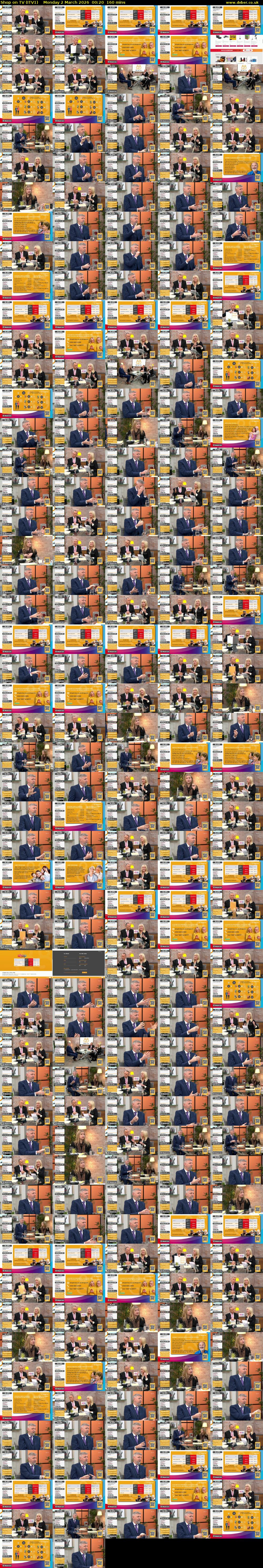 Shop on TV (ITV1) Monday 2 March 2026 00:20 - 03:00