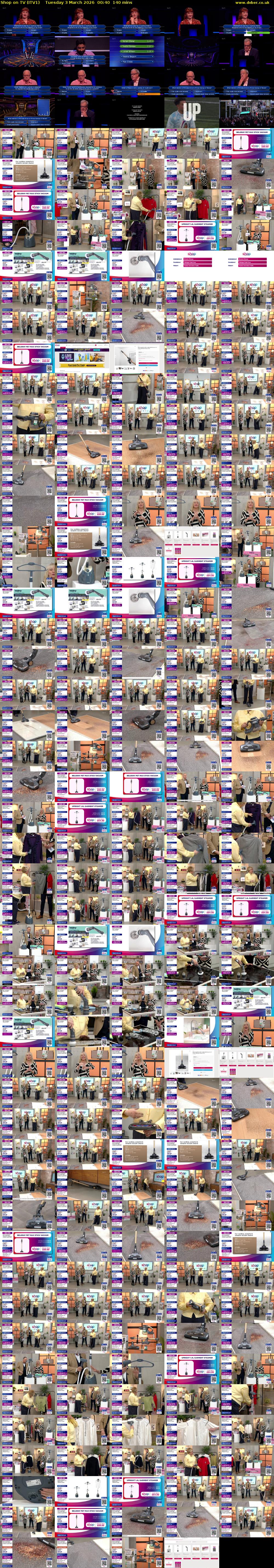 Shop on TV (ITV1) Tuesday 3 March 2026 00:40 - 03:00