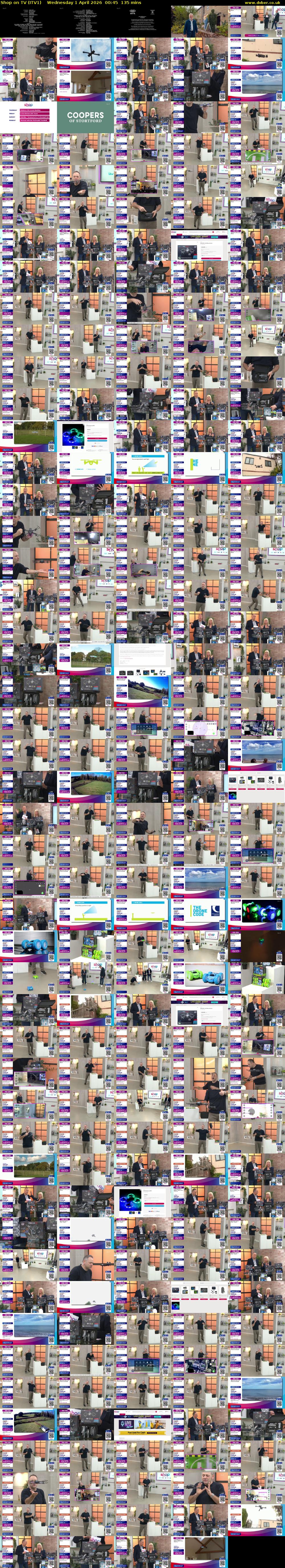 Shop on TV (ITV1) Wednesday 1 April 2026 00:45 - 03:00