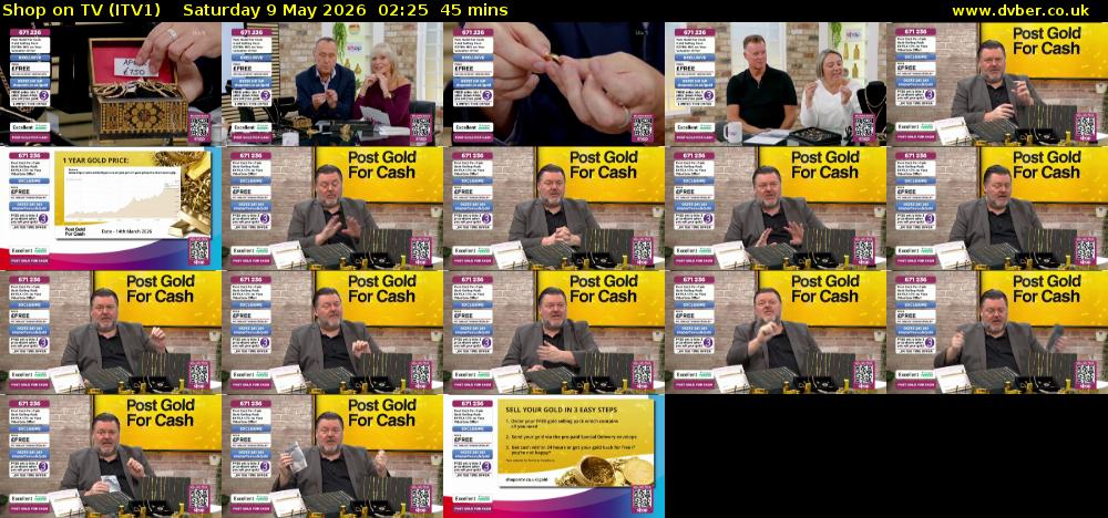 Shop on TV (ITV1) Saturday 9 May 2026 02:25 - 03:10