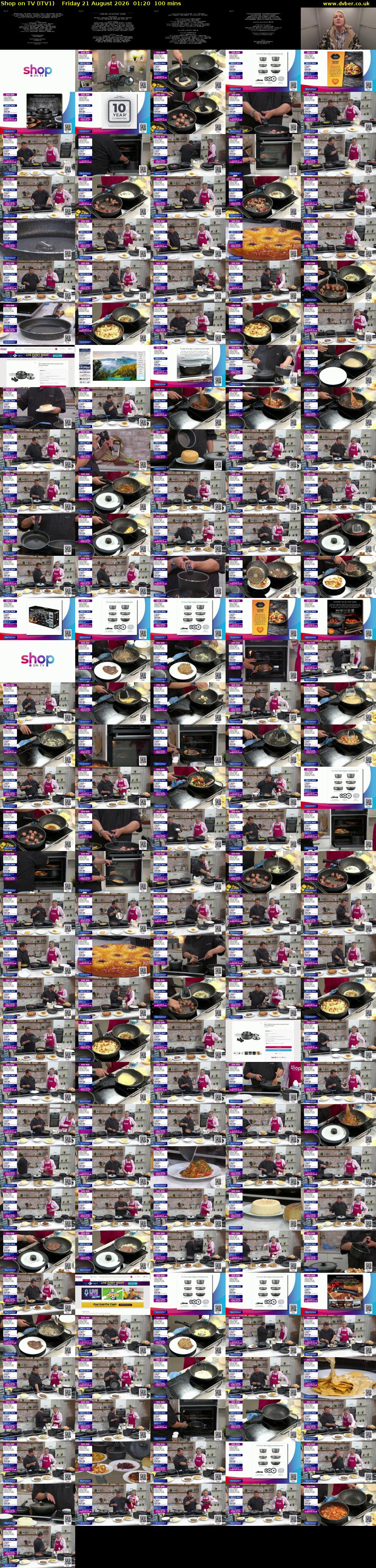 Shop on TV (ITV1) Friday 21 August 2026 01:20 - 03:00