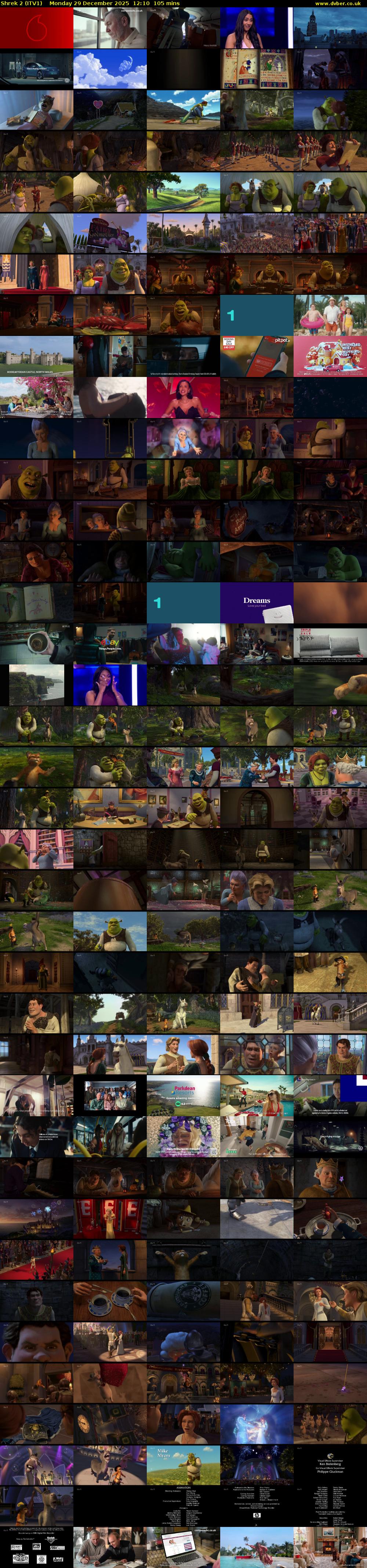 Shrek 2 (ITV1) Monday 29 December 2025 12:10 - 13:55
