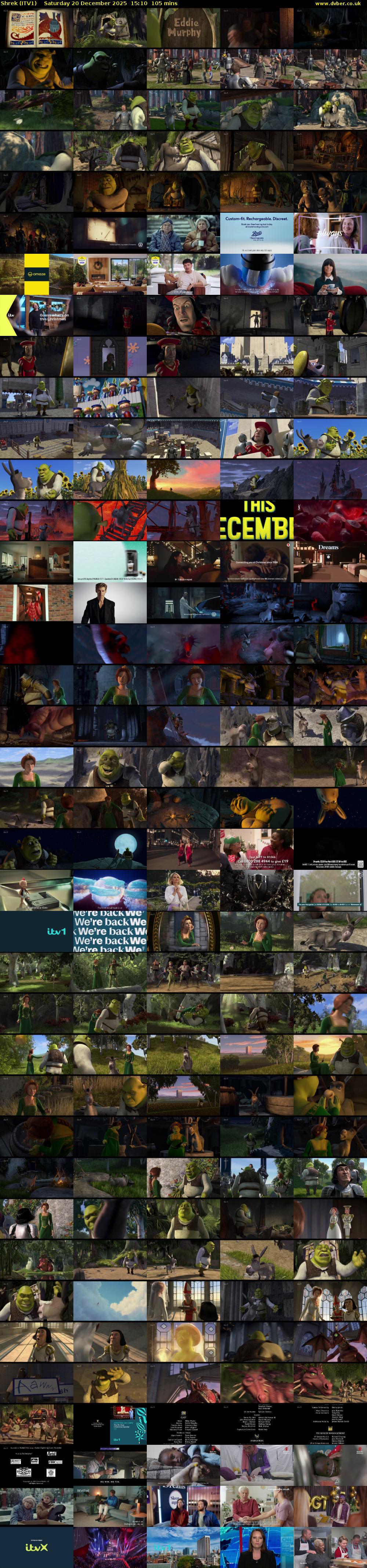 Shrek (ITV1) Saturday 20 December 2025 15:10 - 16:55