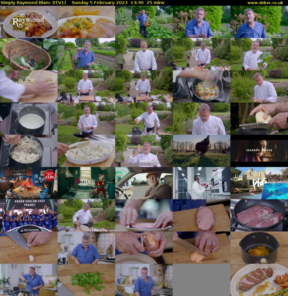 Simply Raymond Blanc (ITV1) Sunday 5 February 2023 13:40 - 14:05