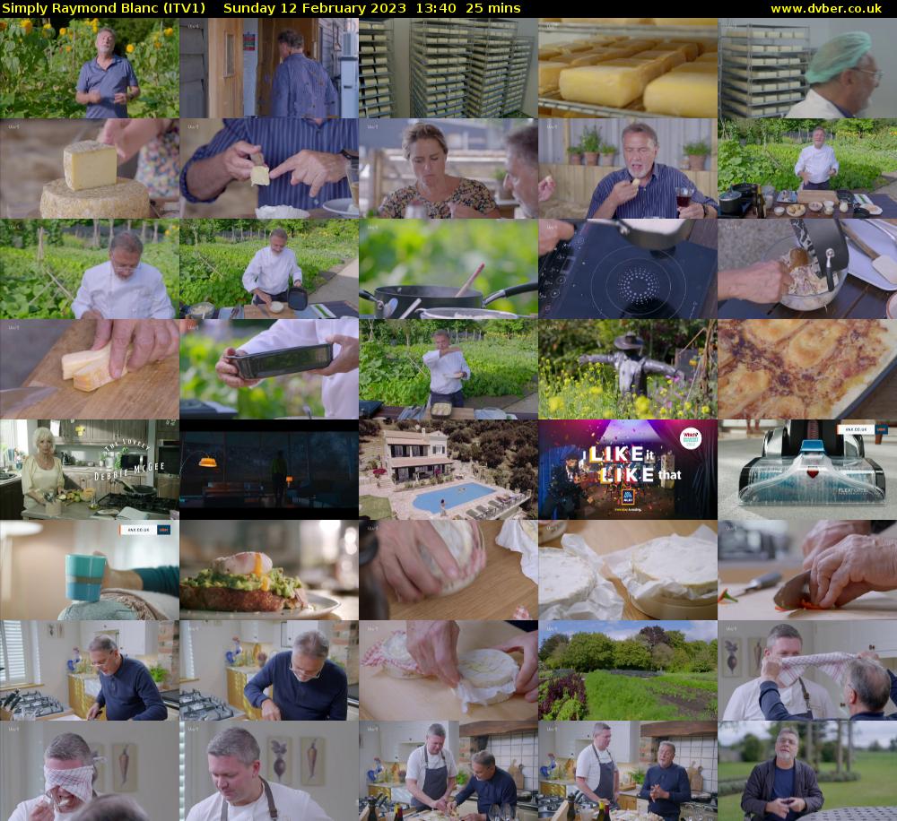 Simply Raymond Blanc (ITV1) Sunday 12 February 2023 13:40 - 14:05