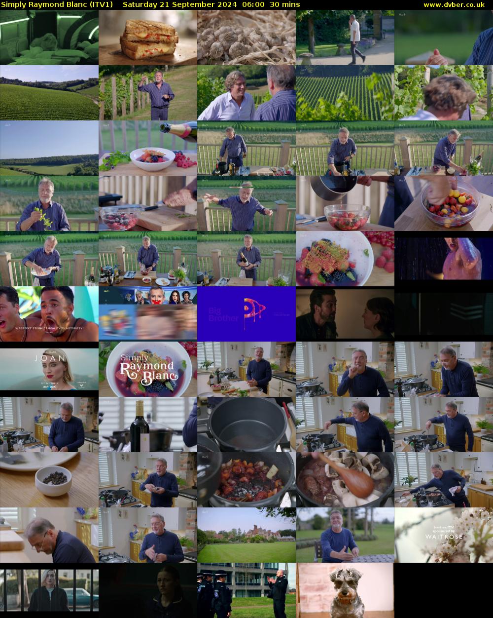 Simply Raymond Blanc (ITV1) Saturday 21 September 2024 06:00 - 06:30