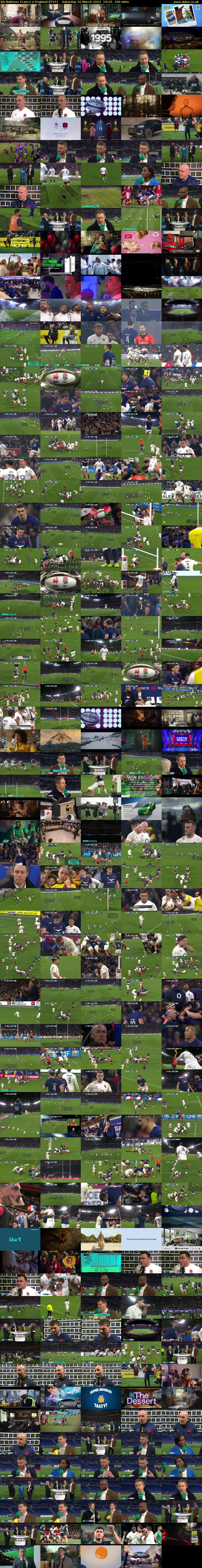 Six Nations: France v England (ITV1) Saturday 16 March 2024 19:20 - 22:30