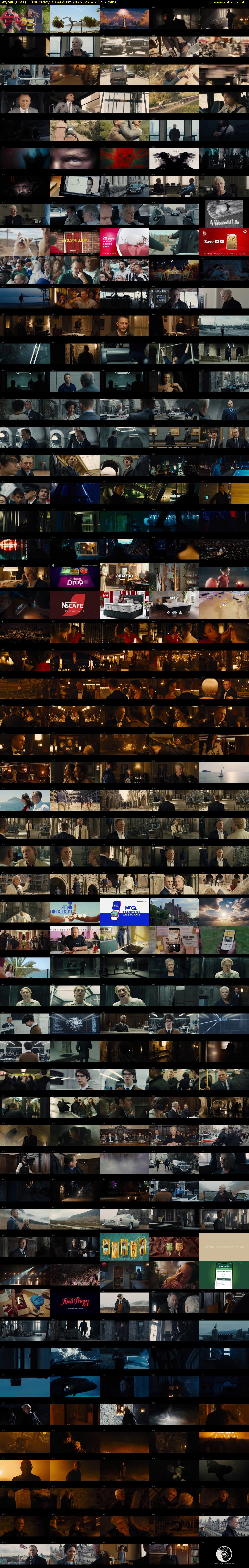 Skyfall (ITV1) Thursday 20 August 2026 22:45 - 01:20