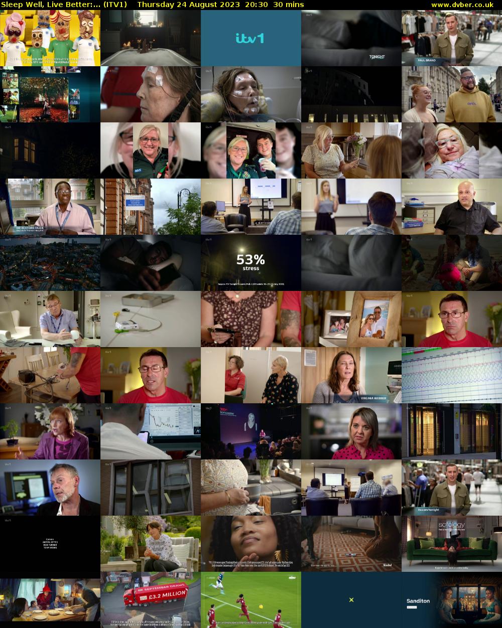 Sleep Well, Live Better:... (ITV1) Thursday 24 August 2023 20:30 - 21:00