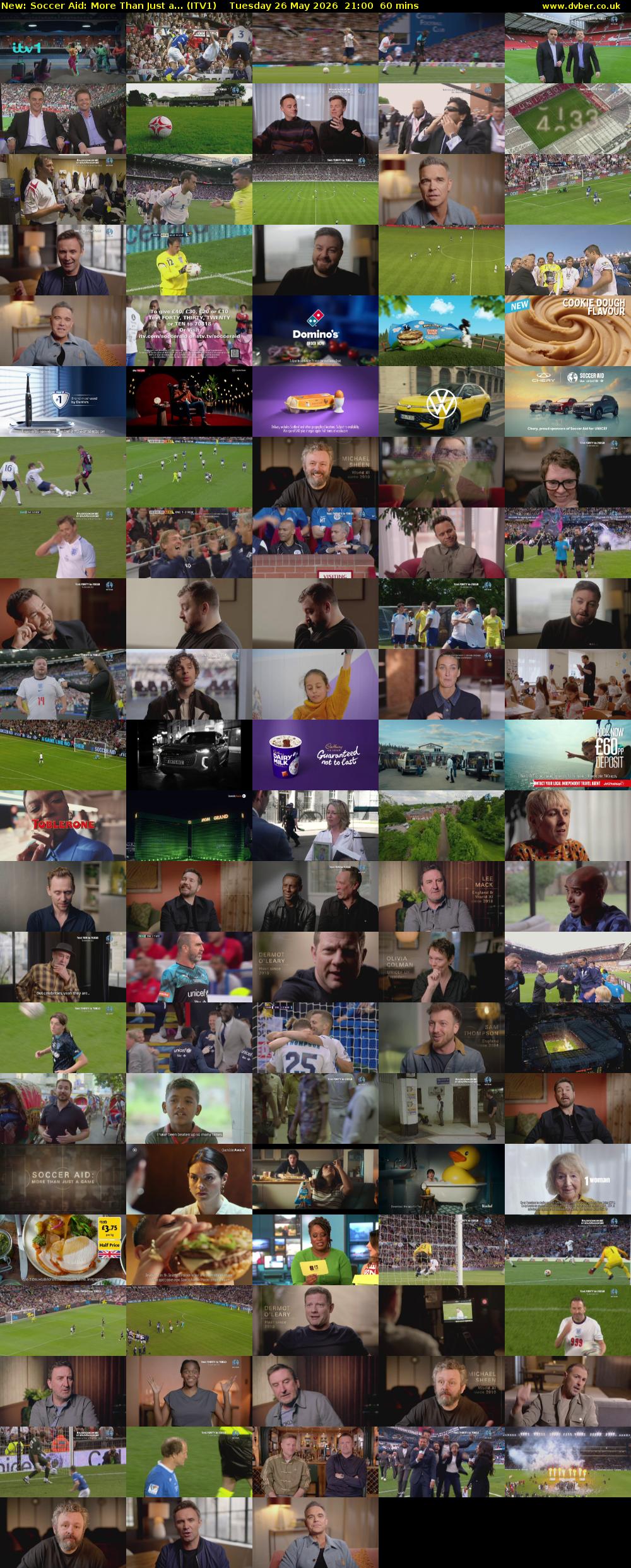 Soccer Aid: More Than Just a... (ITV1) Tuesday 26 May 2026 21:00 - 22:00