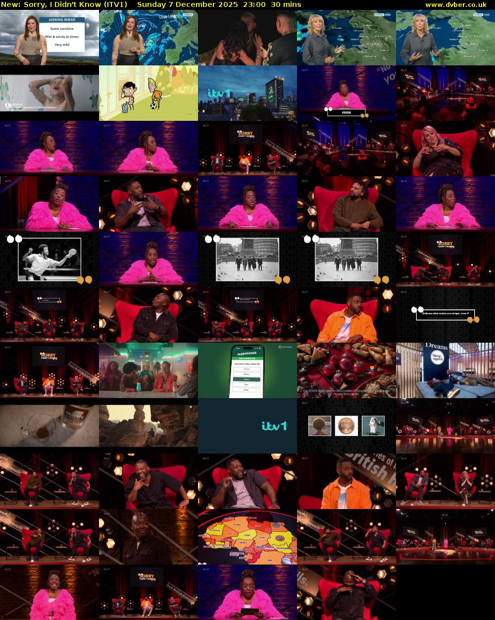 Sorry, I Didn't Know (ITV1) Sunday 7 December 2025 23:00 - 23:30