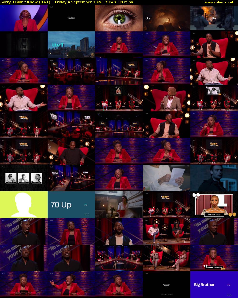 Sorry, I Didn't Know (ITV1) Friday 4 September 2026 23:40 - 00:10