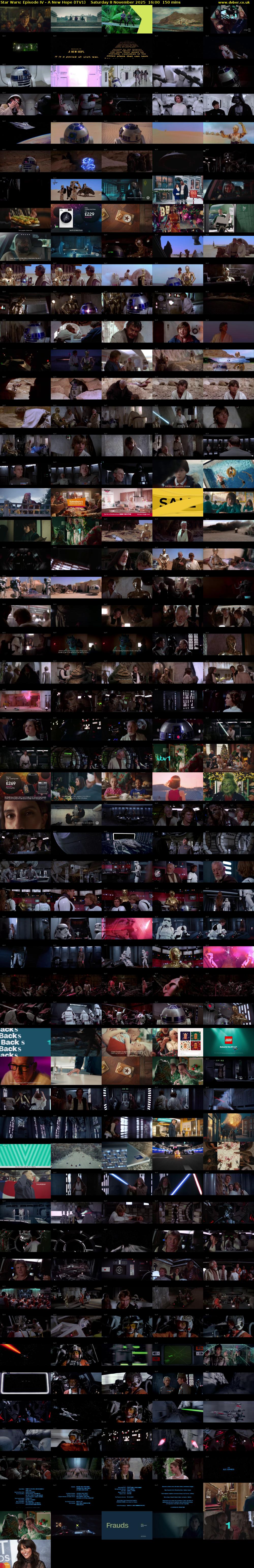 Star Wars: Episode IV - A New Hope (ITV1) Saturday 8 November 2025 16:00 - 18:30