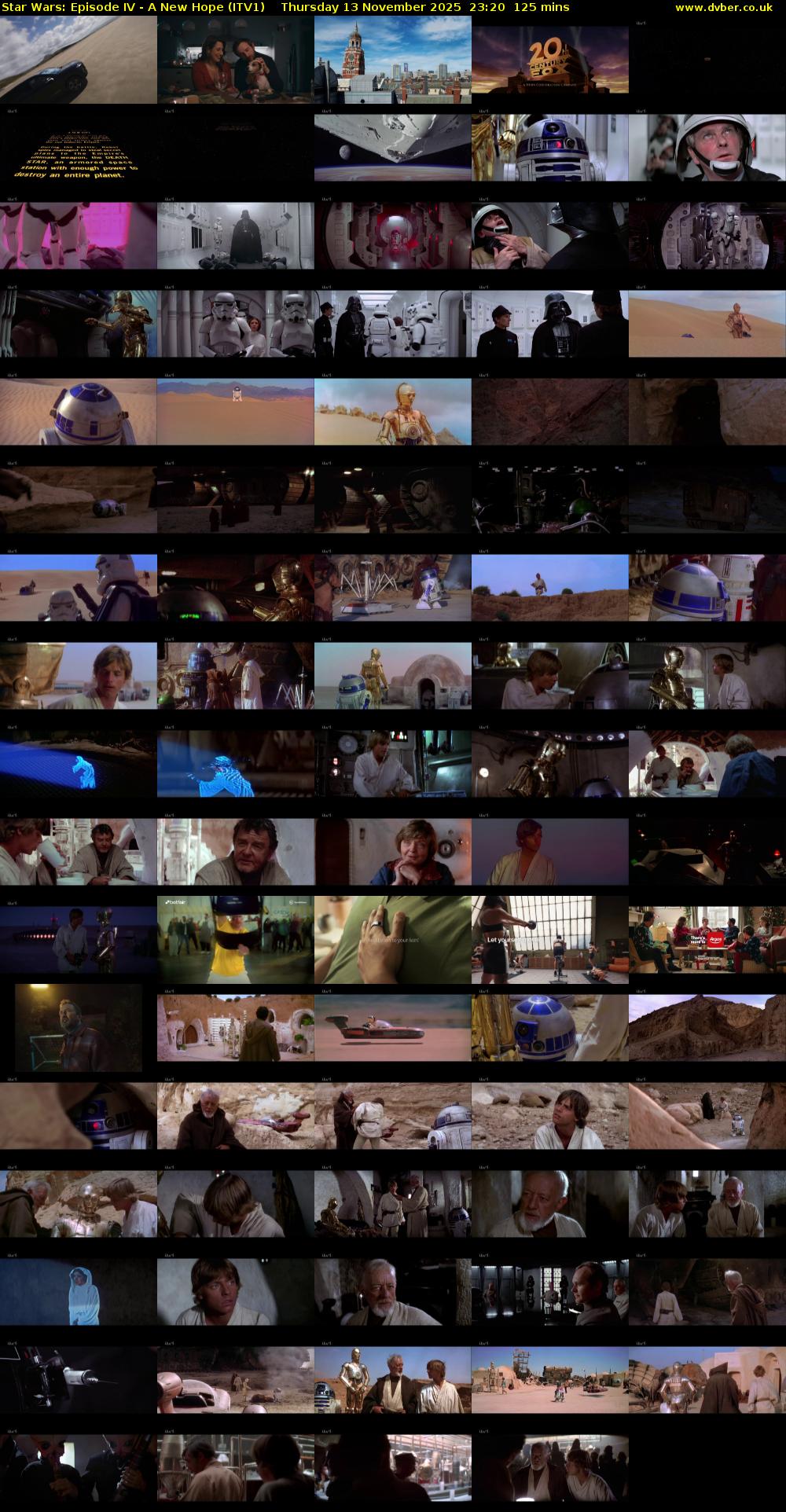 Star Wars: Episode IV - A New Hope (ITV1) Thursday 13 November 2025 23:20 - 01:25