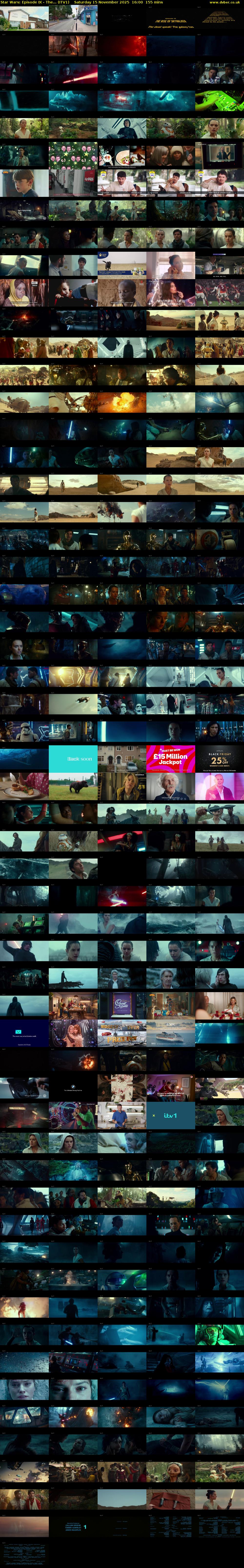 Star Wars: Episode IX - The... (ITV1) Saturday 15 November 2025 16:00 - 18:35