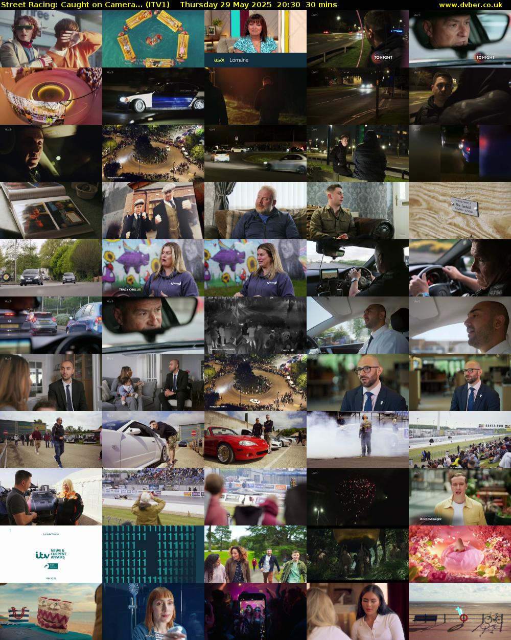 Street Racing: Caught on Camera... (ITV1) Thursday 29 May 2025 20:30 - 21:00