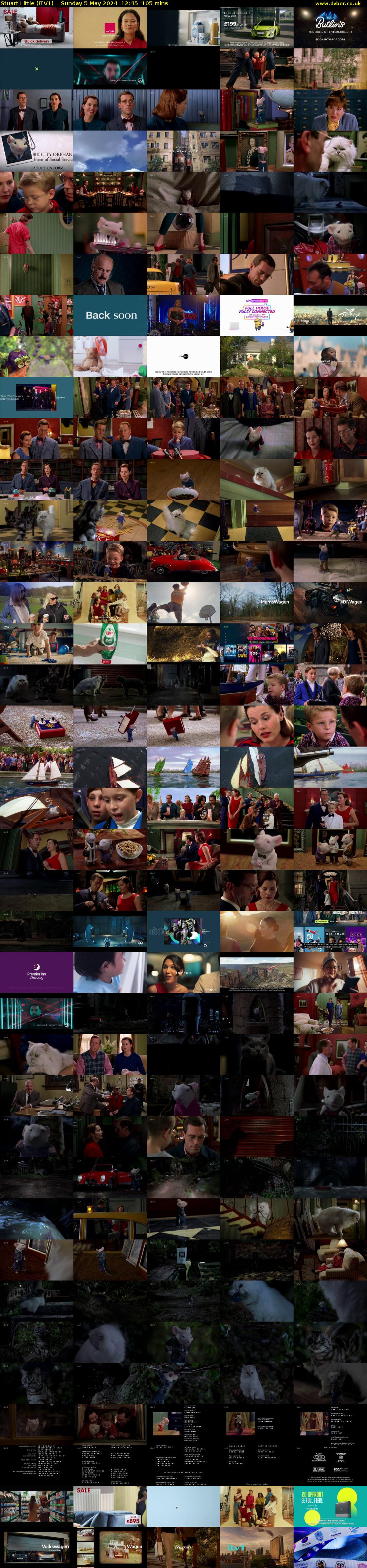 Stuart Little (ITV1) Sunday 5 May 2024 12:45 - 14:30