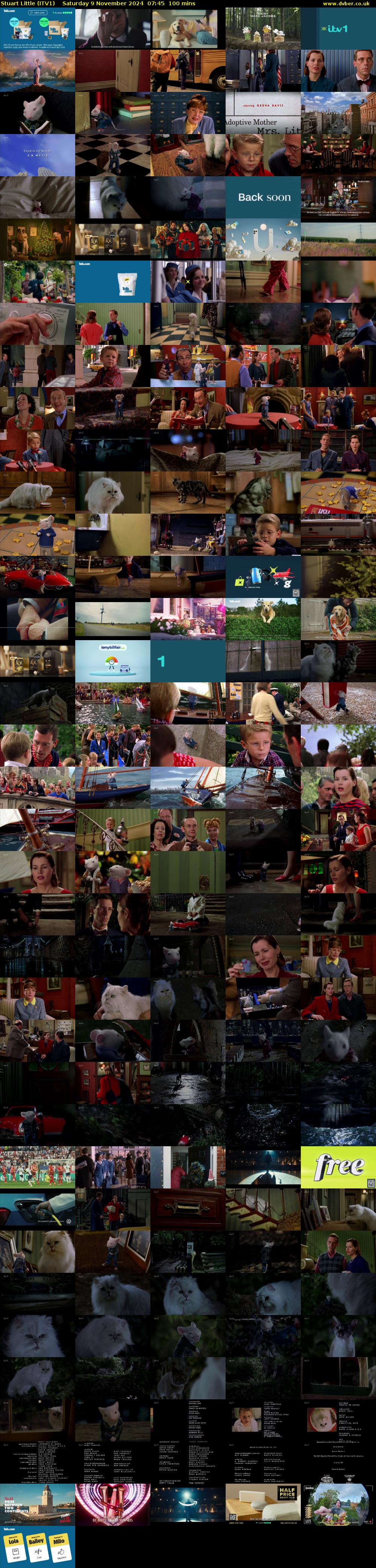 Stuart Little (ITV1) Saturday 9 November 2024 07:45 - 09:25