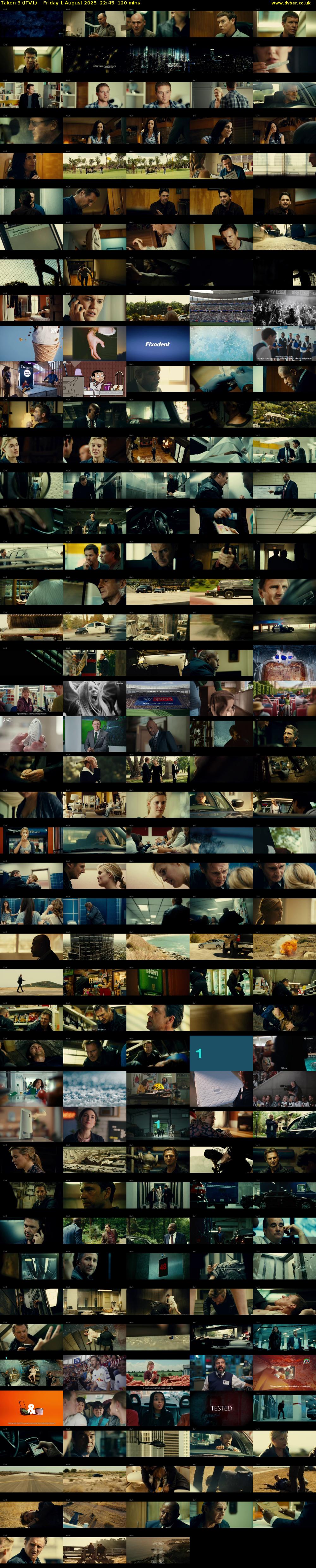 Taken 3 (ITV1) Friday 1 August 2025 22:45 - 00:45