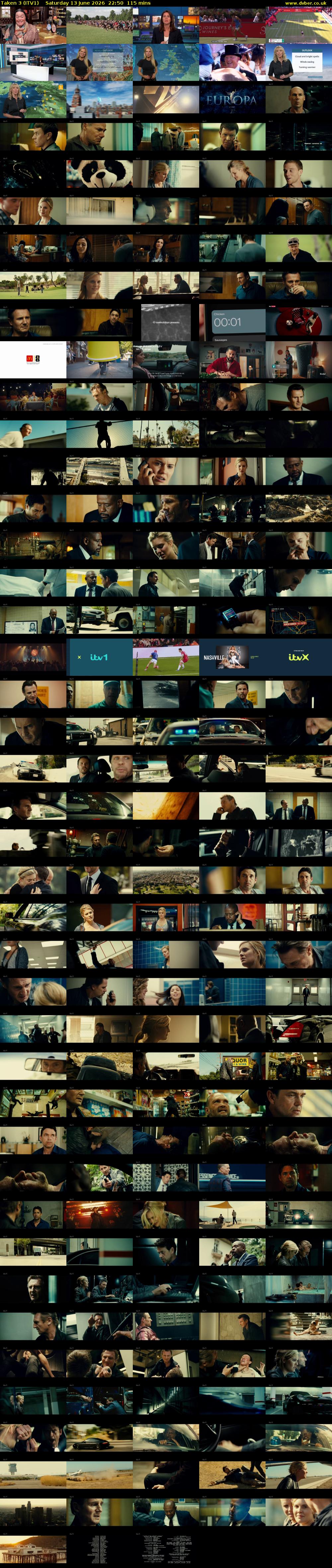 Taken 3 (ITV1) Saturday 13 June 2026 22:50 - 00:45