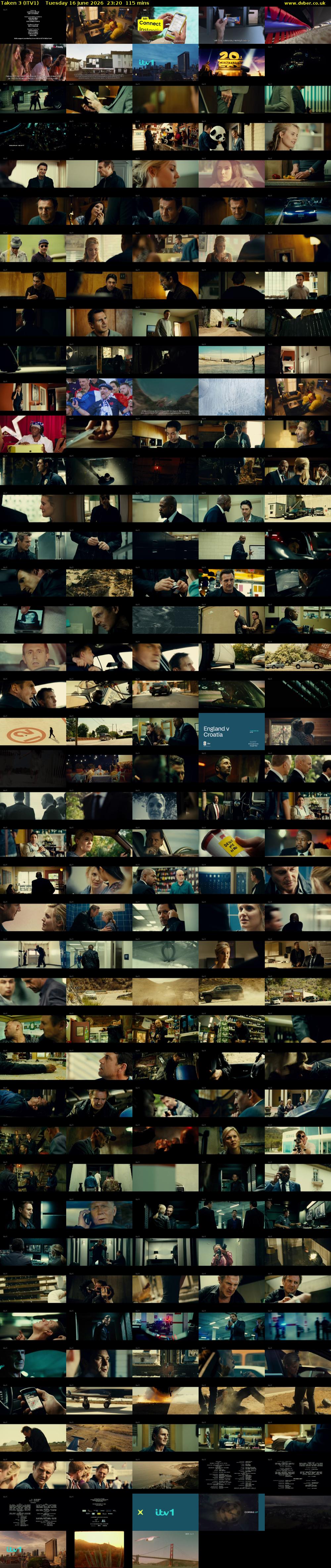 Taken 3 (ITV1) Tuesday 16 June 2026 23:20 - 01:15