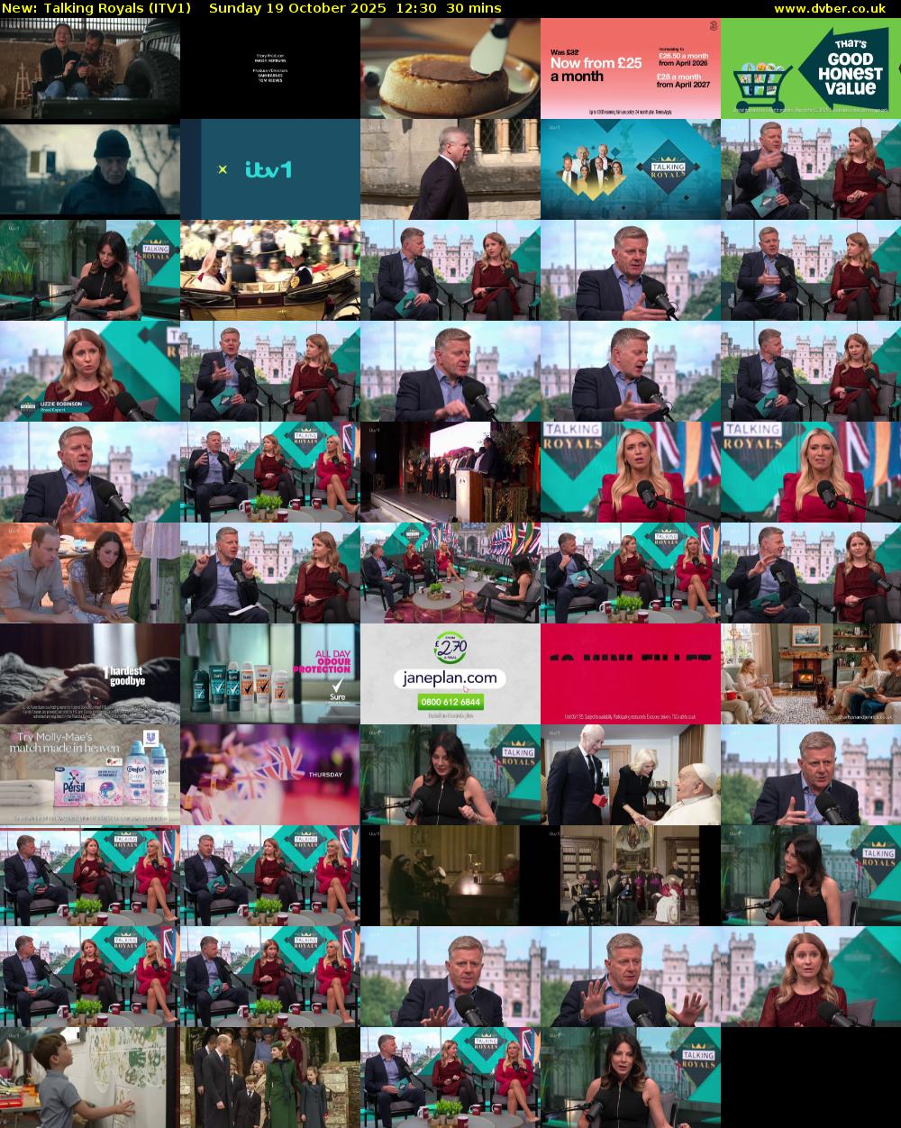 Talking Royals (ITV1) Sunday 19 October 2025 12:30 - 13:00