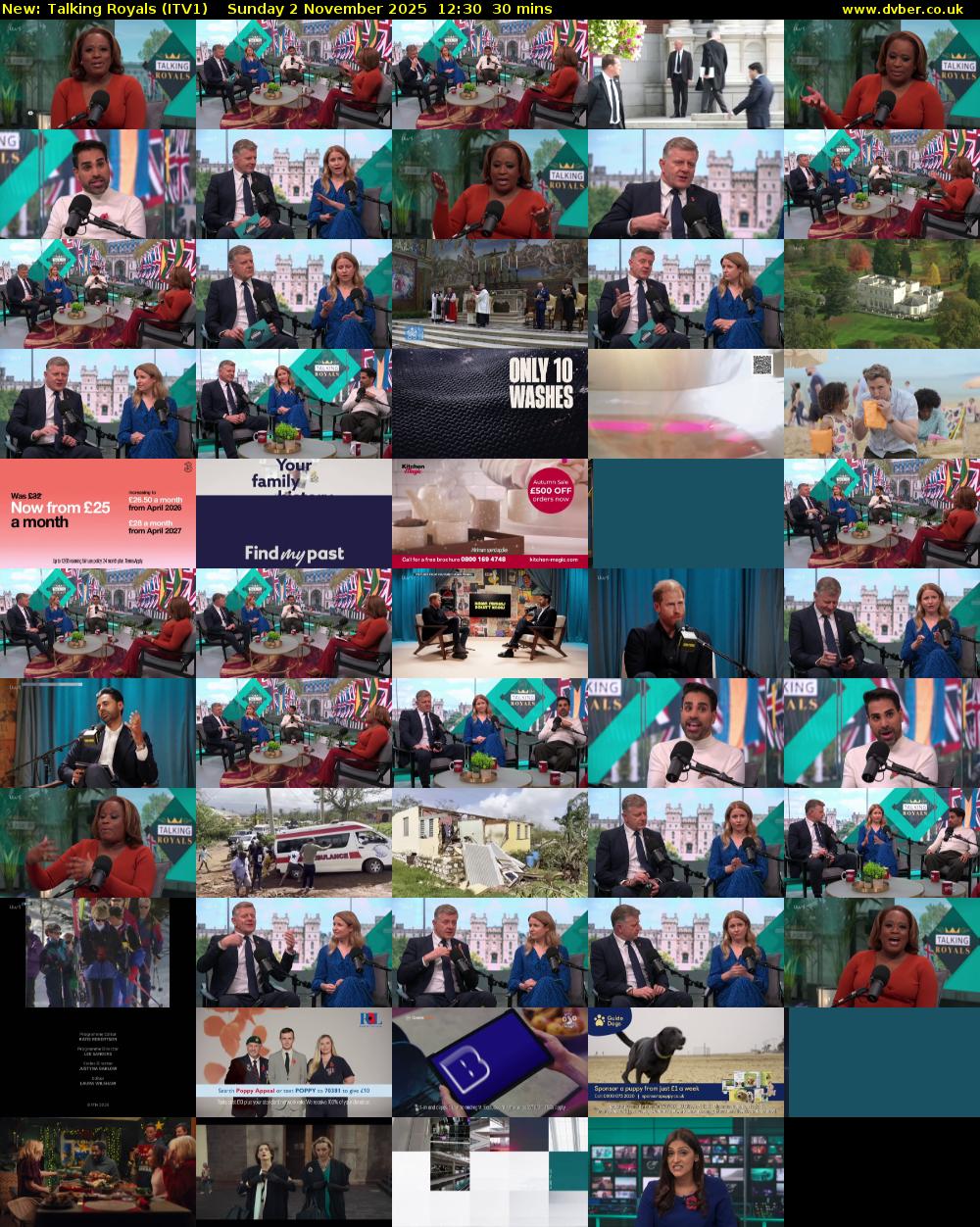 Talking Royals (ITV1) Sunday 2 November 2025 12:30 - 13:00