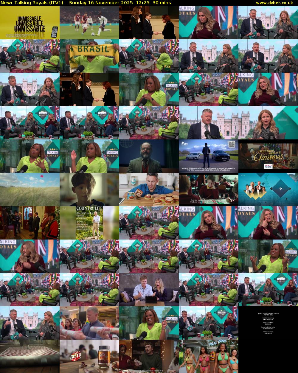 Talking Royals (ITV1) Sunday 16 November 2025 12:25 - 12:55