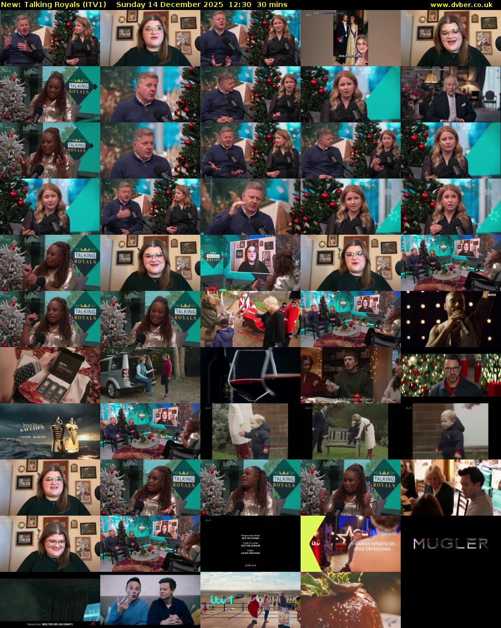 Talking Royals (ITV1) Sunday 14 December 2025 12:30 - 13:00