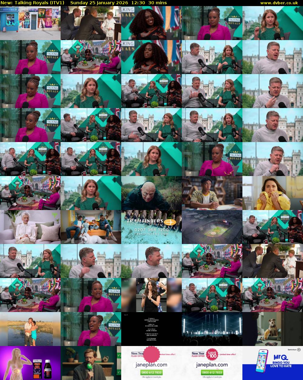 Talking Royals (ITV1) Sunday 25 January 2026 12:30 - 13:00