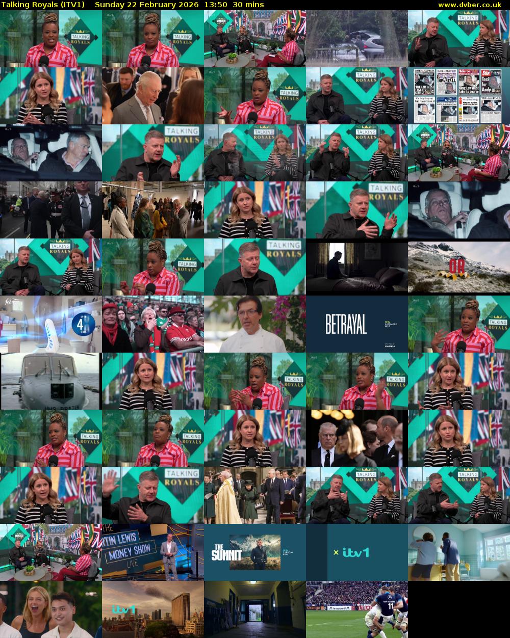 Talking Royals (ITV1) Sunday 22 February 2026 13:50 - 14:20