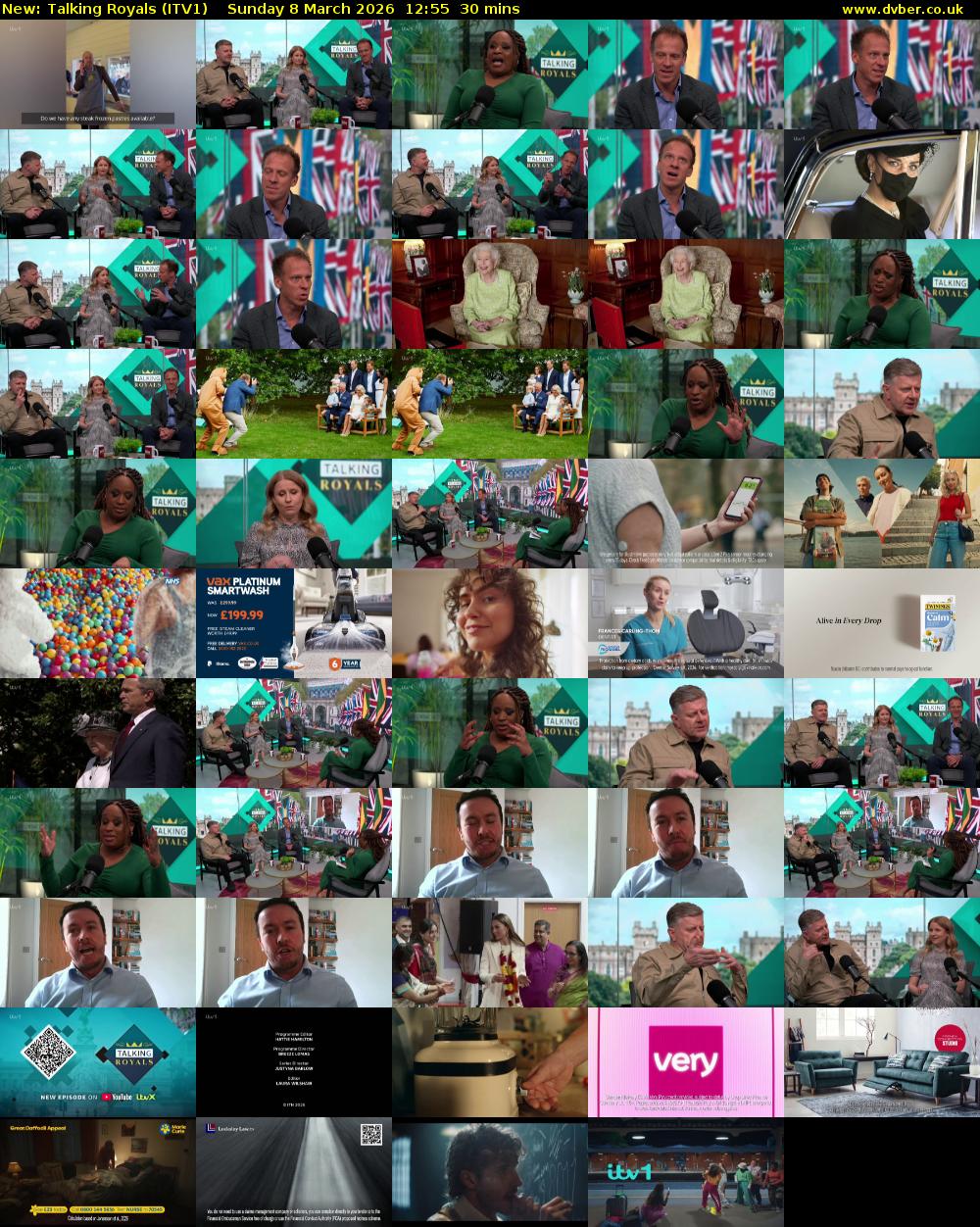 Talking Royals (ITV1) Sunday 8 March 2026 12:55 - 13:25