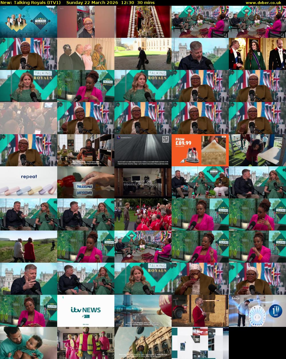 Talking Royals (ITV1) Sunday 22 March 2026 12:30 - 13:00