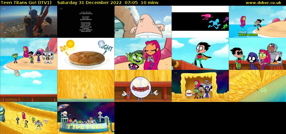 Teen Titans Go! (ITV1) Saturday 31 December 2022 07:05 - 07:15