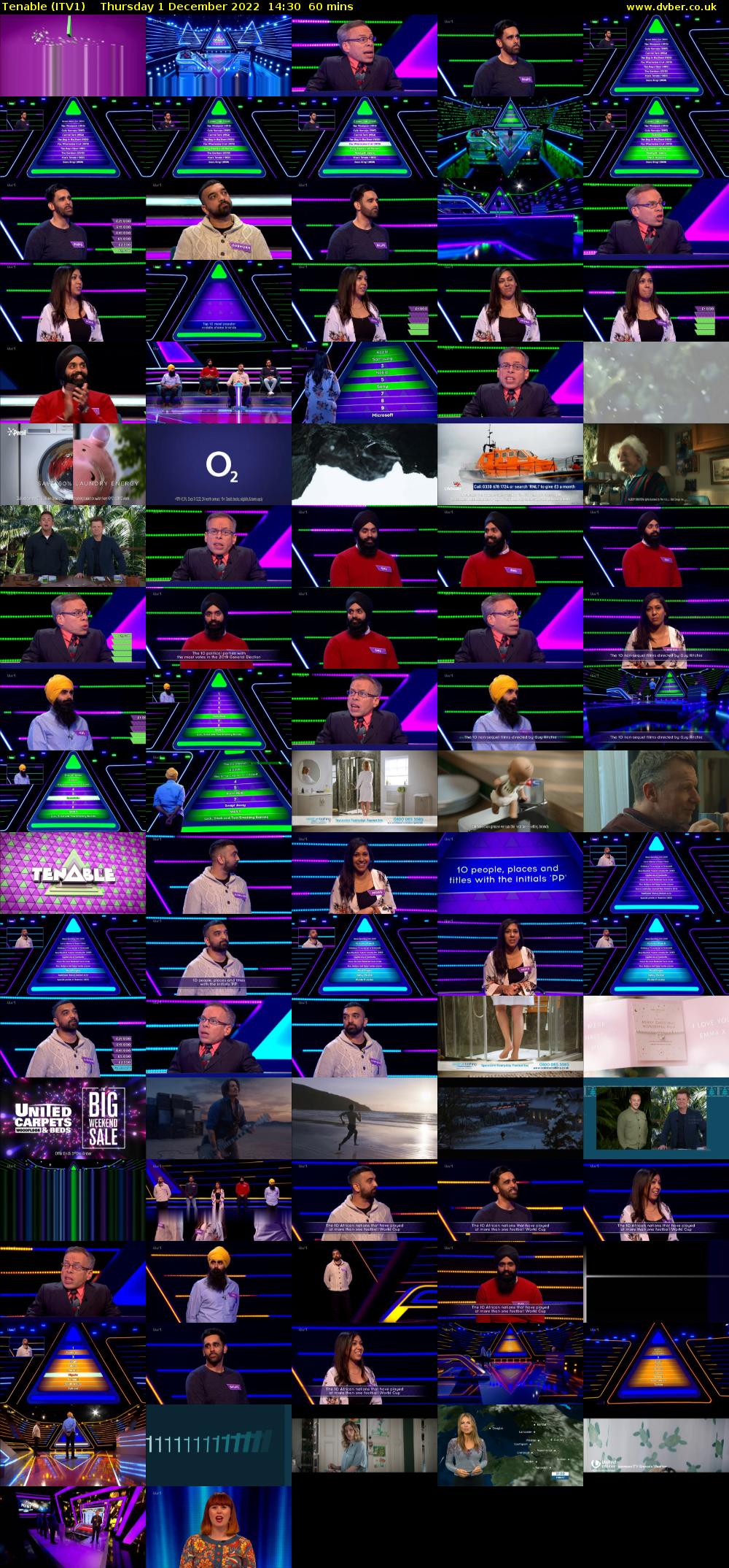 Tenable (ITV1) Thursday 1 December 2022 14:30 - 15:30