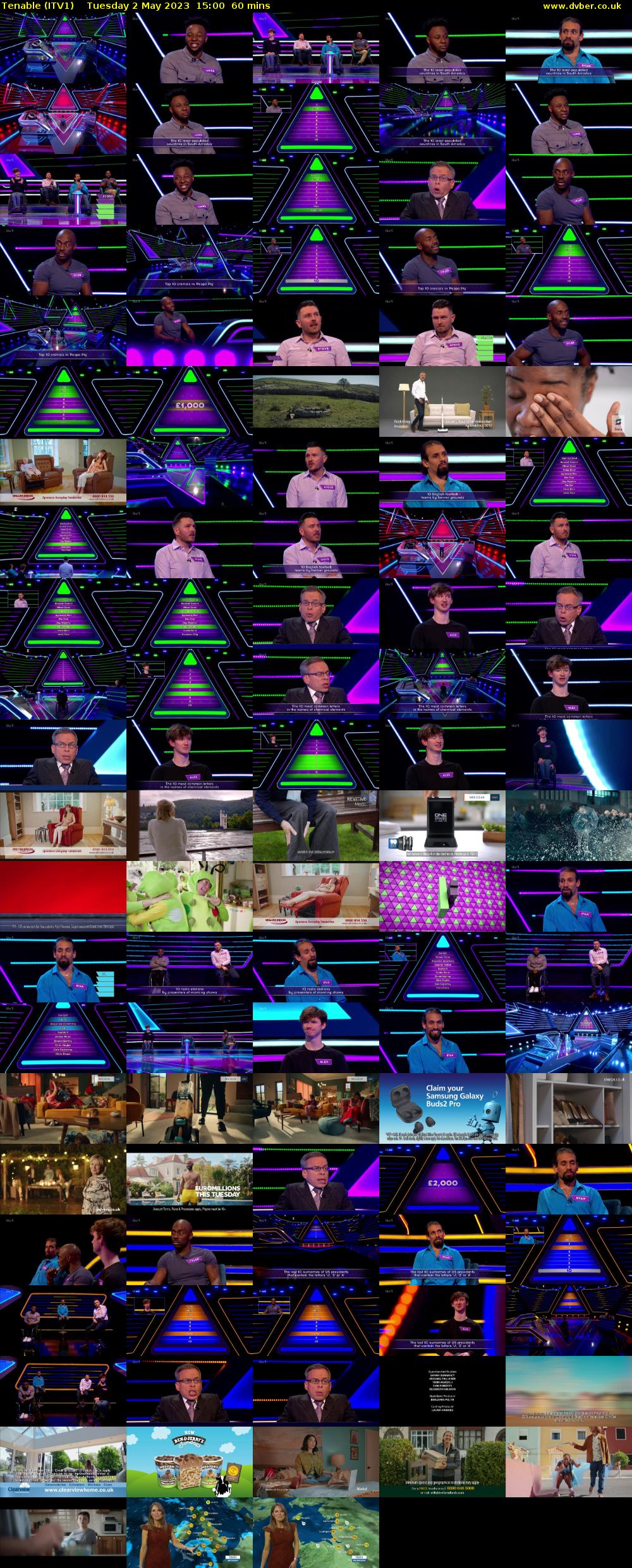 Tenable (ITV1) Tuesday 2 May 2023 15:00 - 16:00