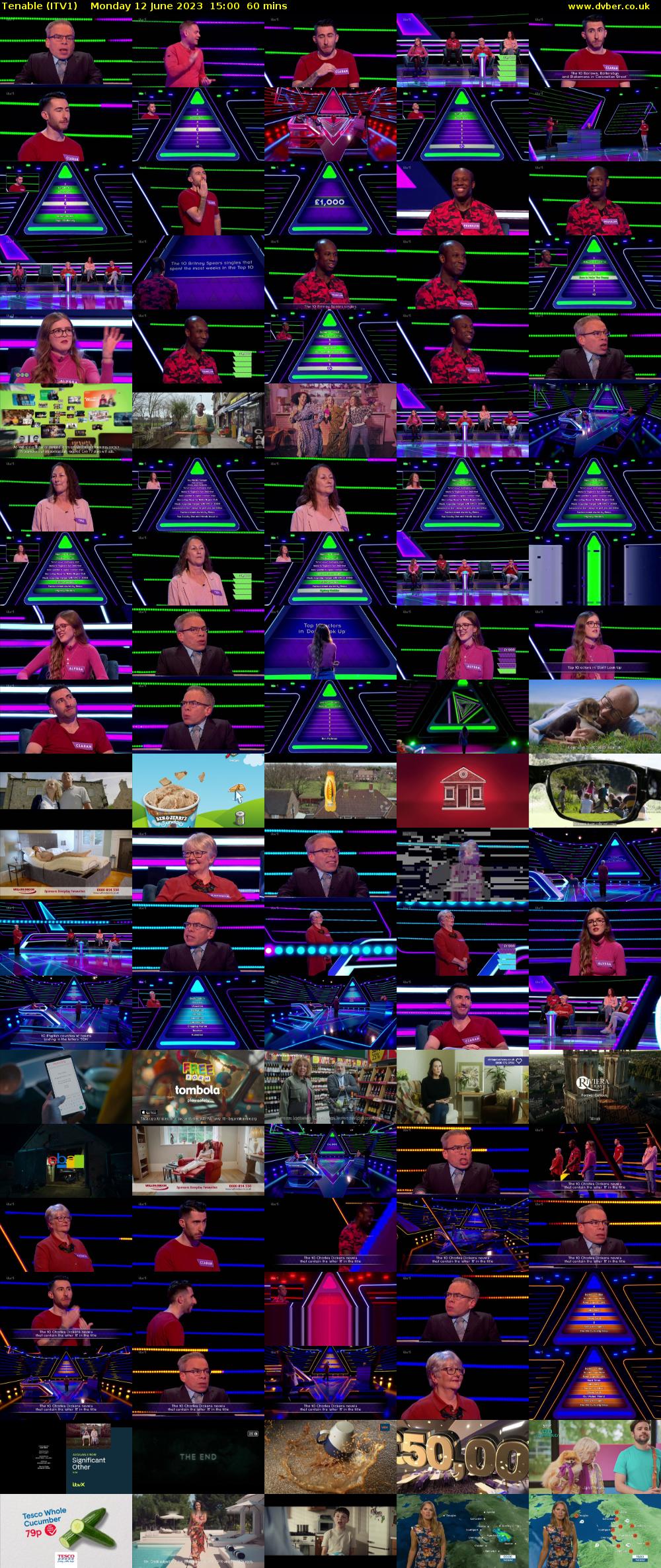 Tenable (ITV1) Monday 12 June 2023 15:00 - 16:00