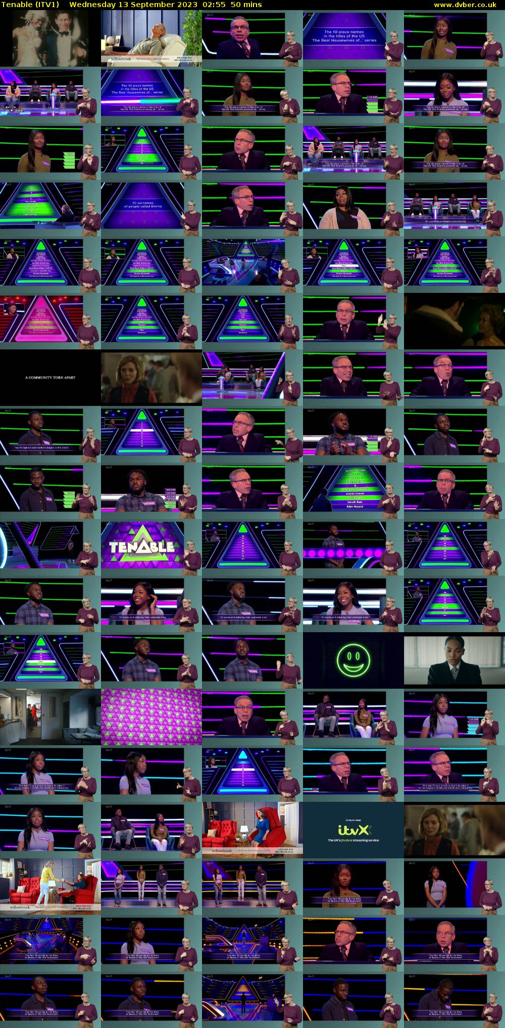 Tenable (ITV1) Wednesday 13 September 2023 02:55 - 03:45