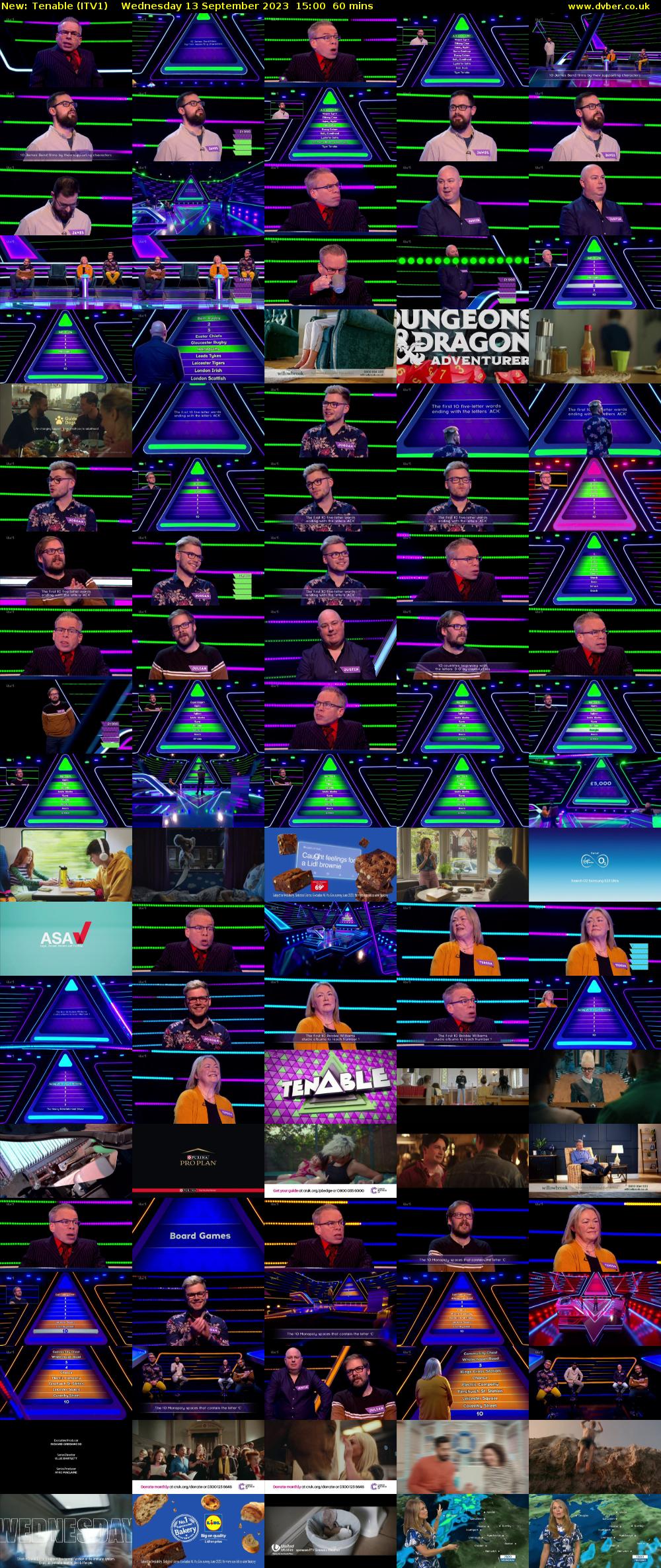 Tenable (ITV1) Wednesday 13 September 2023 15:00 - 16:00