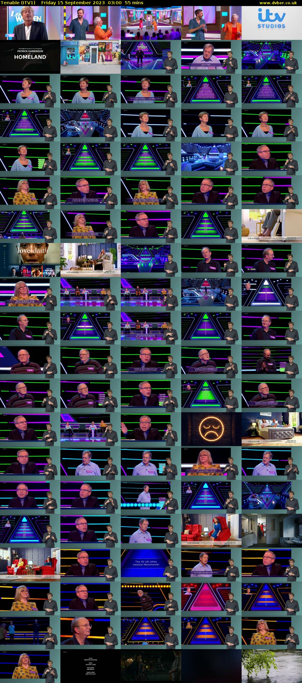 Tenable (ITV1) Friday 15 September 2023 03:00 - 03:55