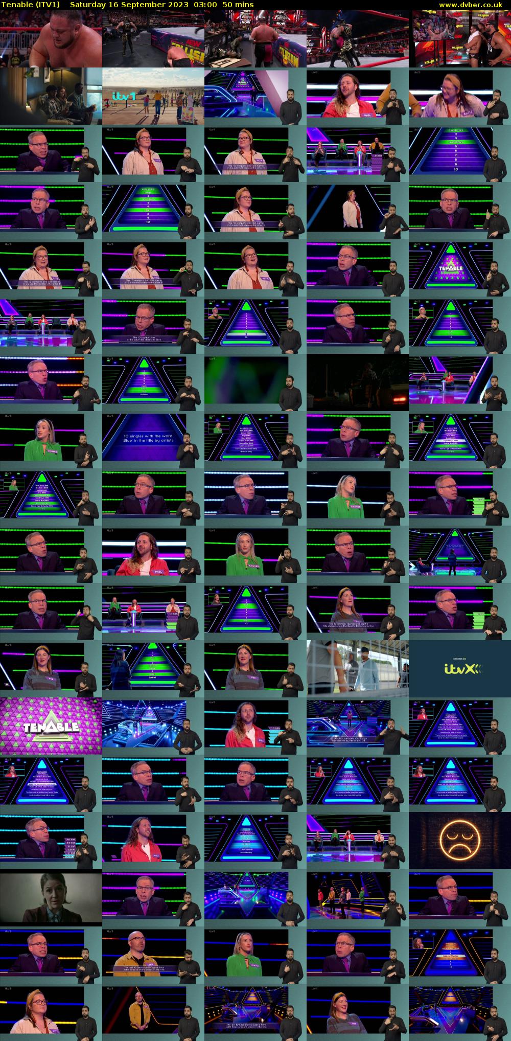 Tenable (ITV1) Saturday 16 September 2023 03:00 - 03:50