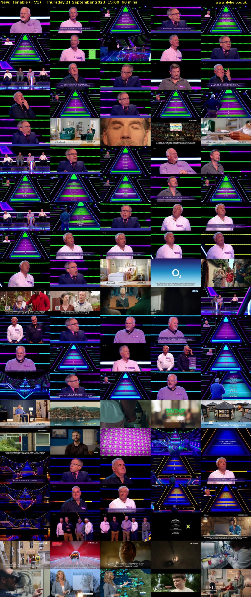Tenable (ITV1) Thursday 21 September 2023 15:00 - 16:00