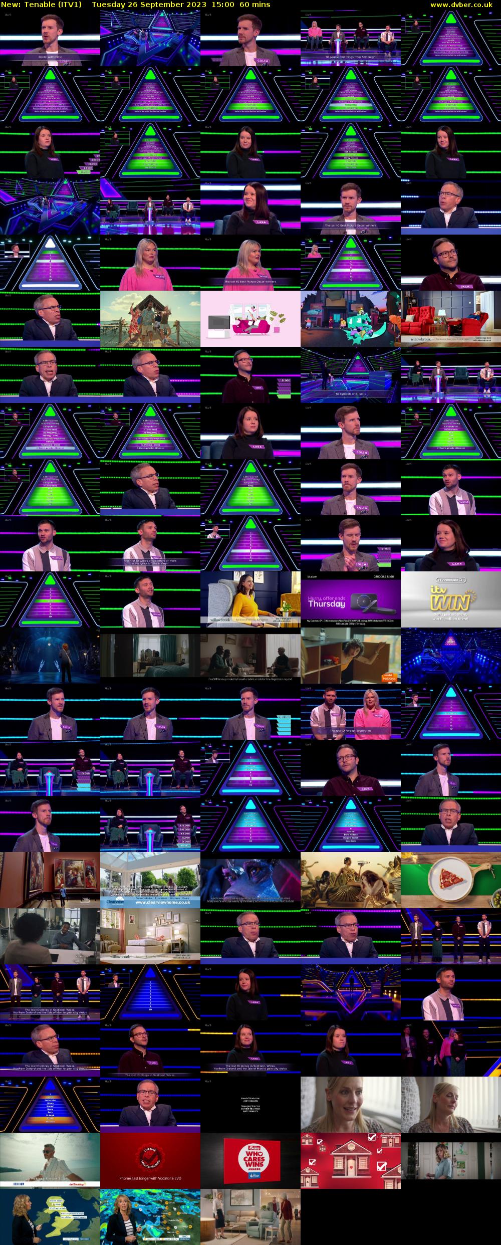 Tenable (ITV1) Tuesday 26 September 2023 15:00 - 16:00