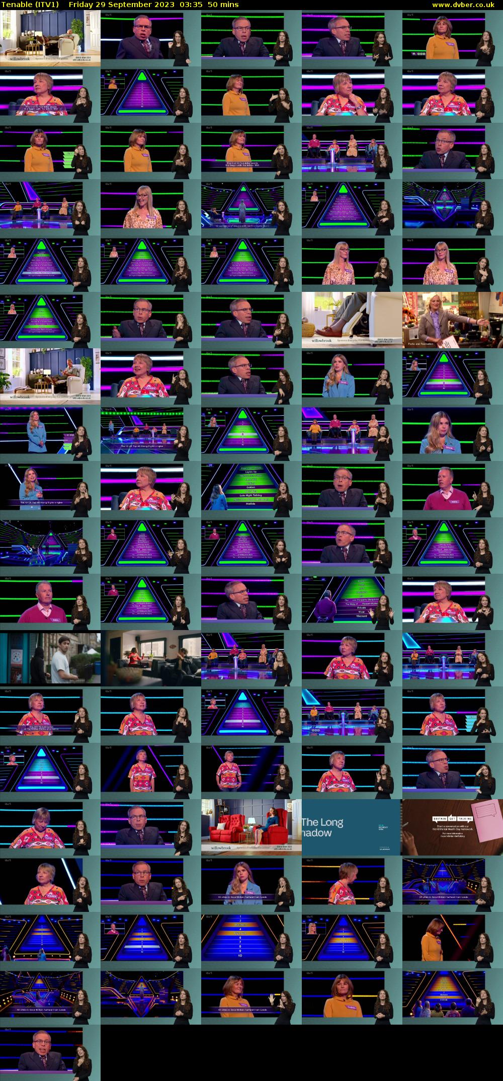 Tenable (ITV1) Friday 29 September 2023 03:35 - 04:25