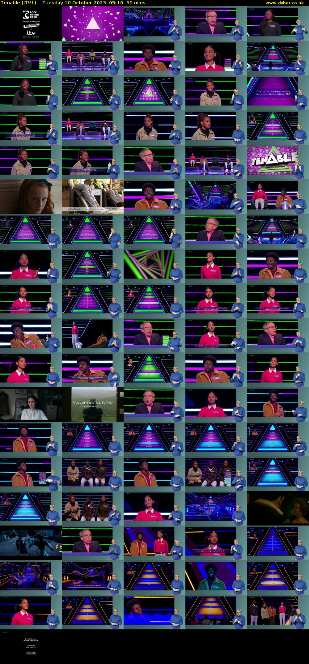 Tenable (ITV1) Tuesday 10 October 2023 05:10 - 06:00