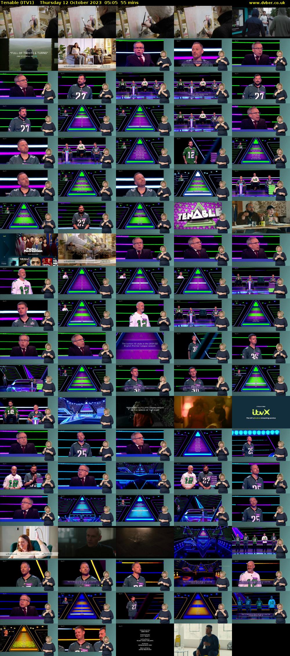 Tenable (ITV1) Thursday 12 October 2023 05:05 - 06:00