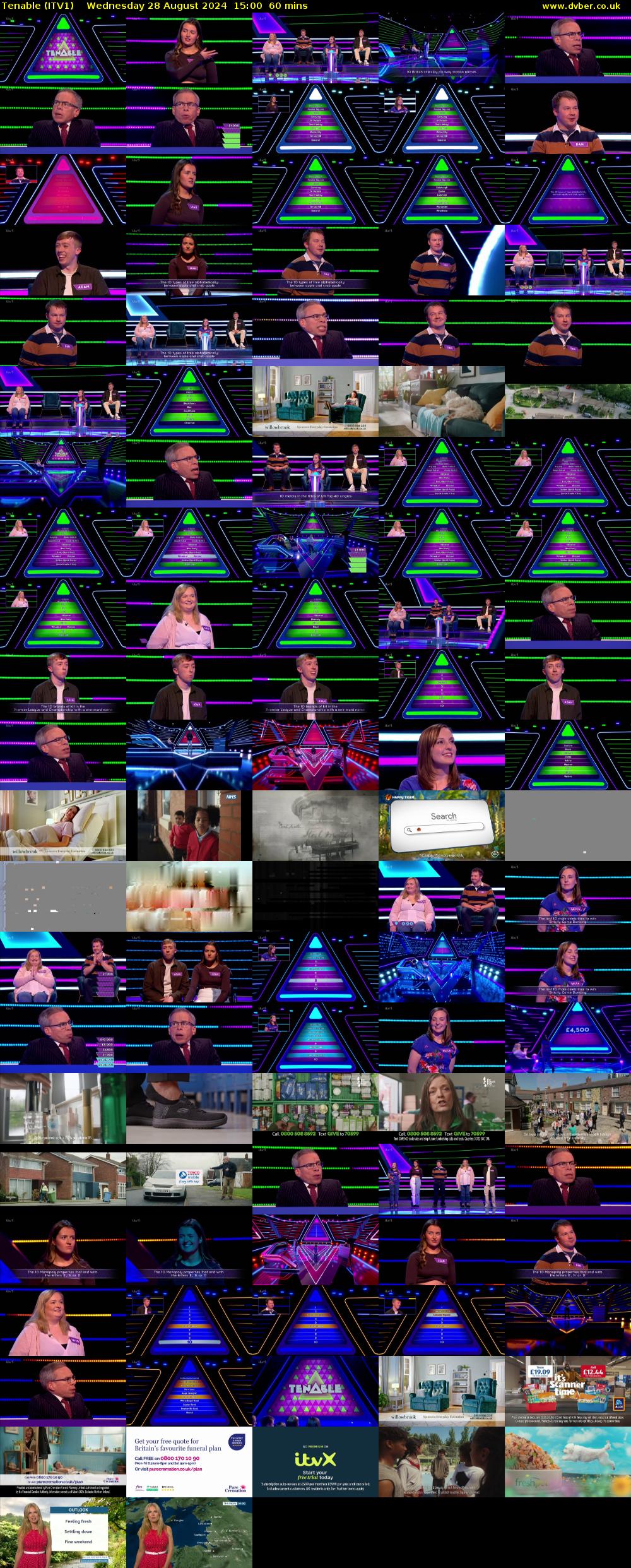 Tenable (ITV1) Wednesday 28 August 2024 15:00 - 16:00