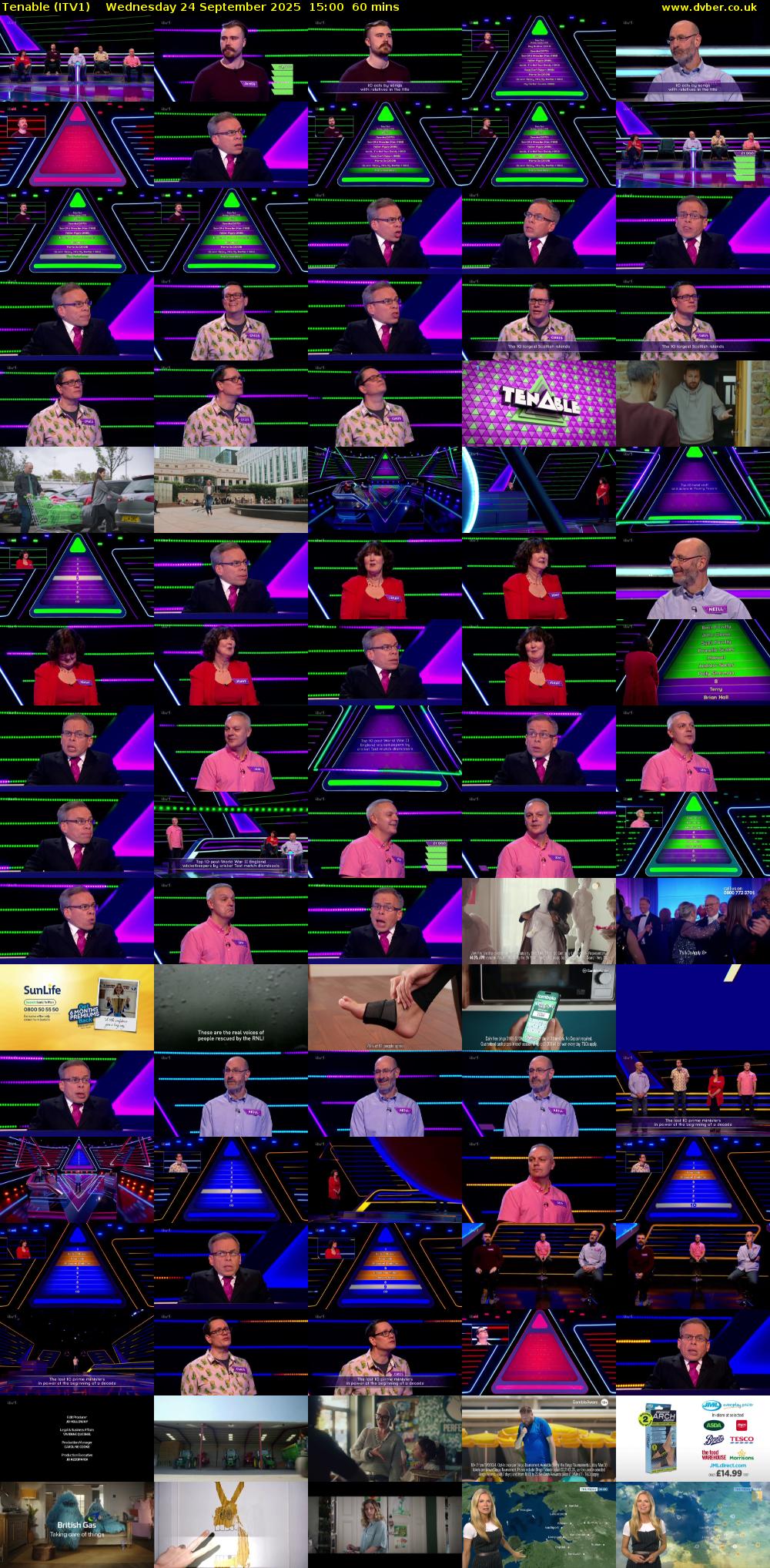 Tenable (ITV1) Wednesday 24 September 2025 15:00 - 16:00