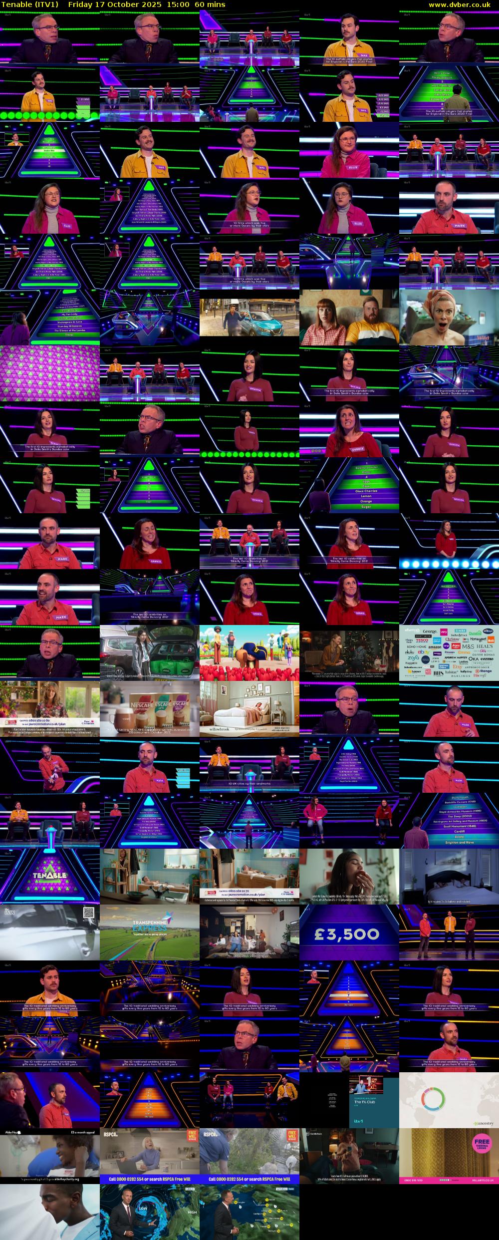 Tenable (ITV1) Friday 17 October 2025 15:00 - 16:00