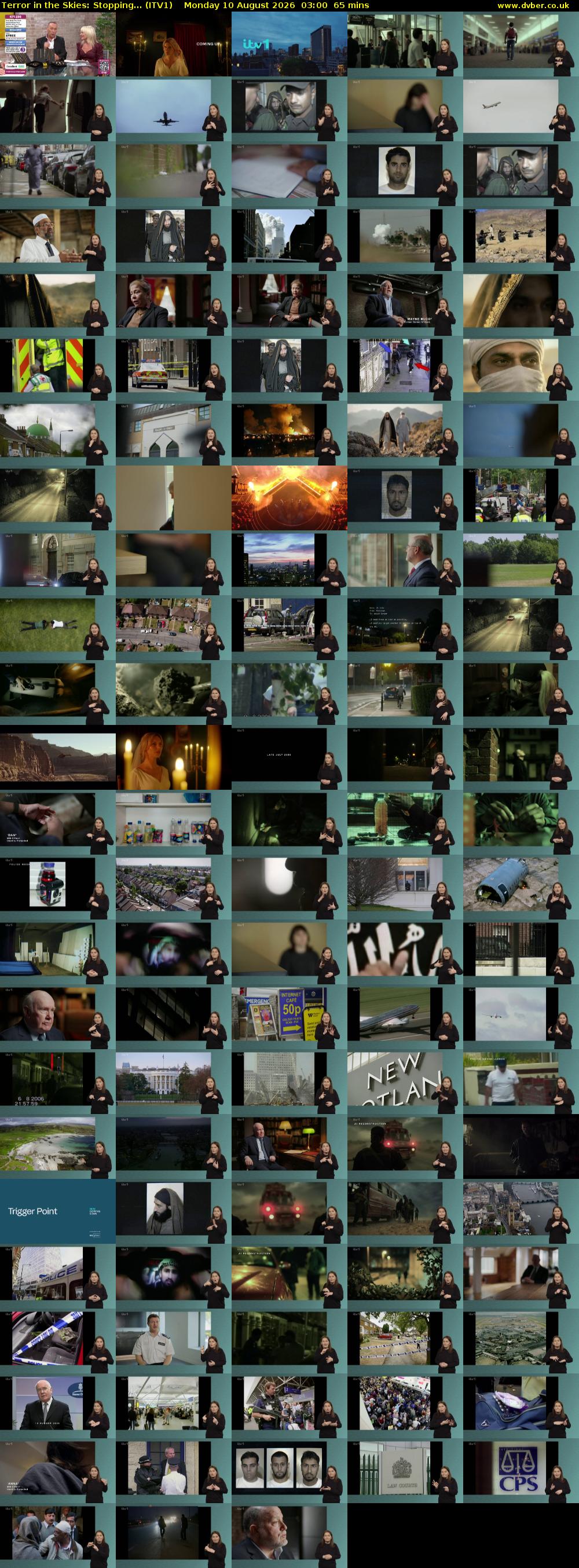 Terror in the Skies: Stopping... (ITV1) Monday 10 August 2026 03:00 - 04:05